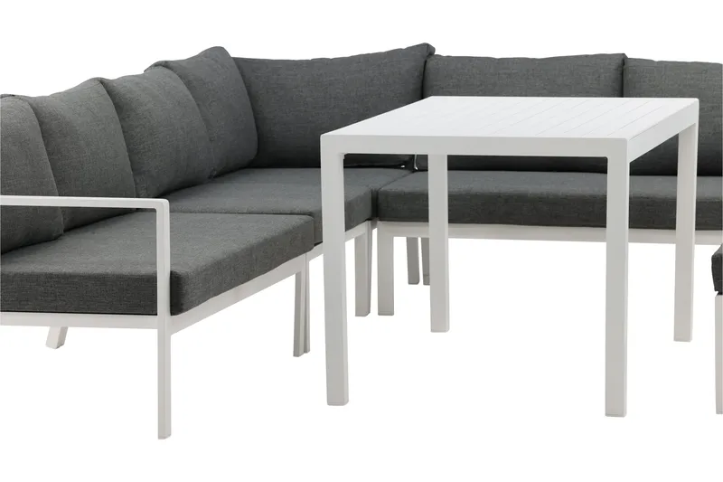 Ramos Hörnsoffa Utomhus - Vit/Grå - Utemöbler - Loungemöbler - Loungegrupp & Loungeset