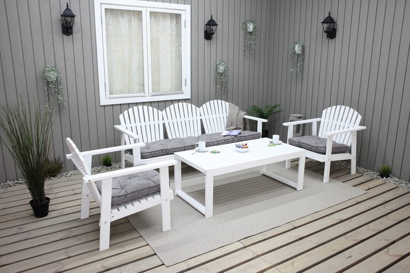 Rolston Loungeset - Vit - Utemöbler - Loungemöbler - Loungegrupp & Loungeset