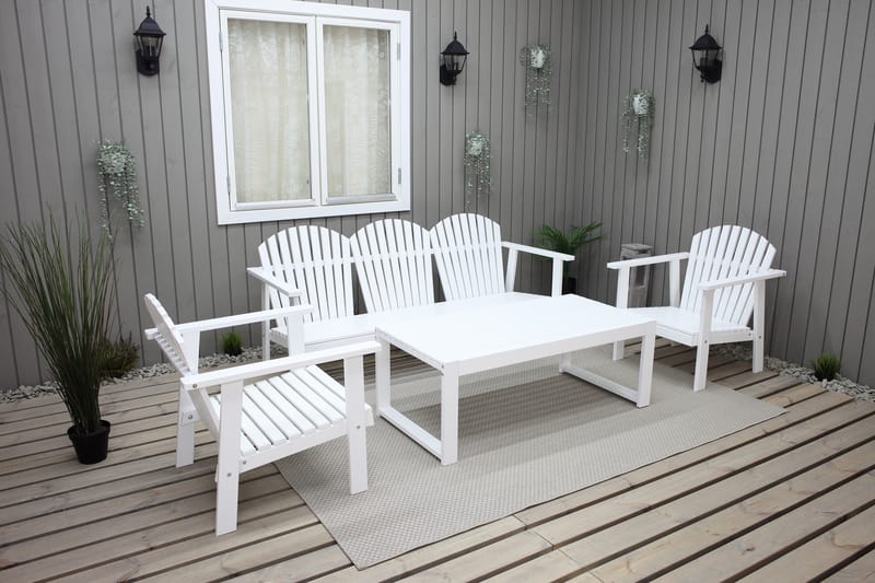 Rolston Loungeset - Vit - Utemöbler - Loungemöbler - Loungegrupp & Loungeset