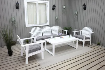 Rolston Loungeset - Vit - Utemöbler - Loungemöbler - Loungegrupp & Loungeset