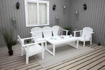 Rolston Loungeset - Vit - Utemöbler - Loungemöbler - Loungegrupp & Loungeset