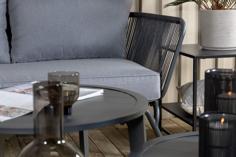 Roxo HörnLoungegrupp Utomhus med Dynor - Svart - Utemöbler - Loungemöbler - Loungegrupp & Loungeset