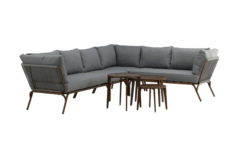Roxo Hörnsoffa Brun - Venture Home - Utemöbler - Loungemöbler - Loungegrupp & Loungeset