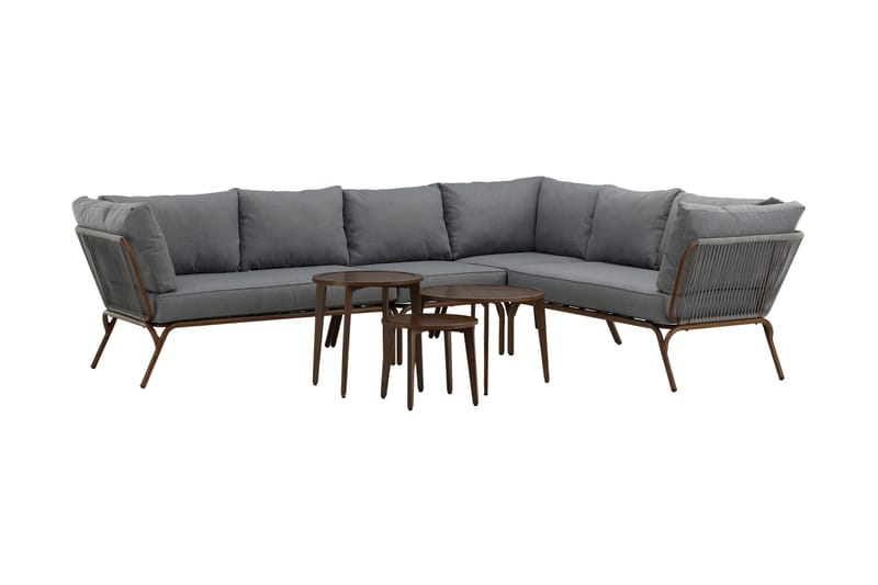 Roxo Hörnsoffa Brun - Venture Home - Utemöbler - Loungemöbler - Loungegrupp & Loungeset