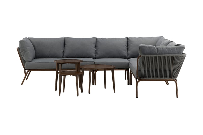Roxo Hörnsoffa Utomhus - Brun - Utemöbler - Loungemöbler - Loungegrupp & Loungeset