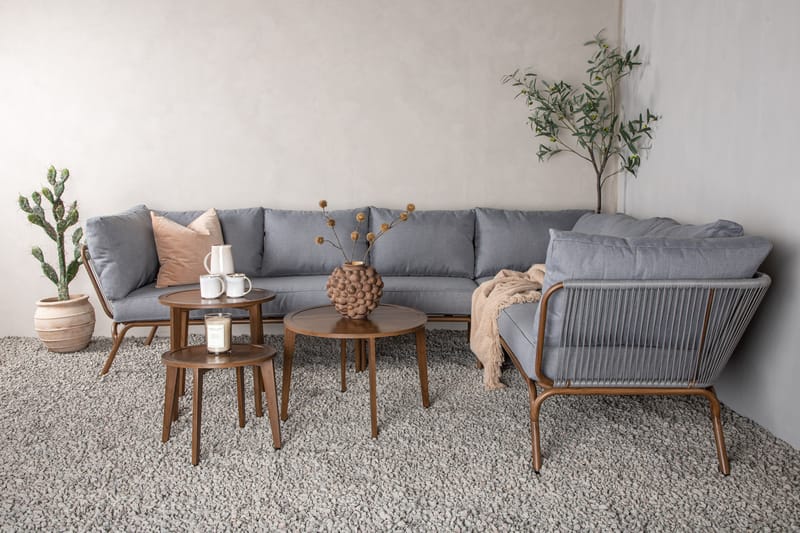 Roxo Hörnsoffa Utomhus - Brun - Utemöbler - Loungemöbler - Loungegrupp & Loungeset