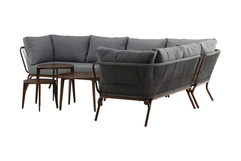 Roxo Hörnsoffa Utomhus - Brun - Utemöbler - Loungemöbler - Loungegrupp & Loungeset