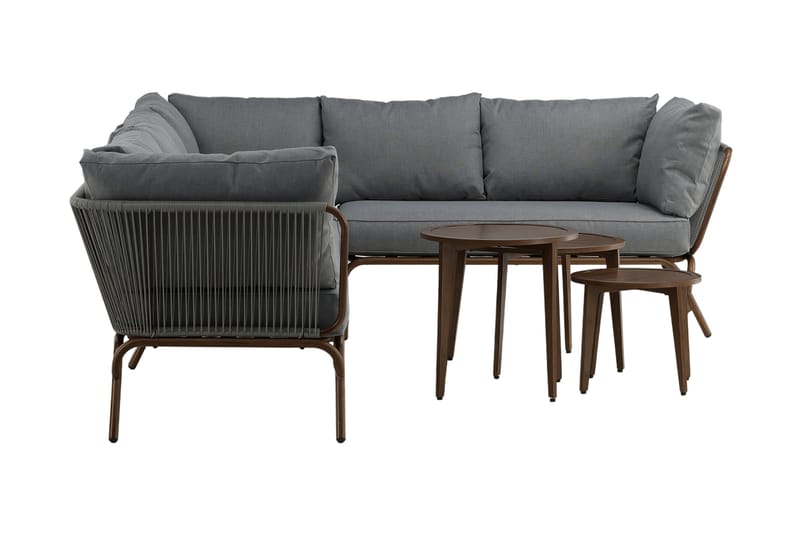 Roxo Hörnsoffa Utomhus - Brun - Utemöbler - Loungemöbler - Loungegrupp & Loungeset