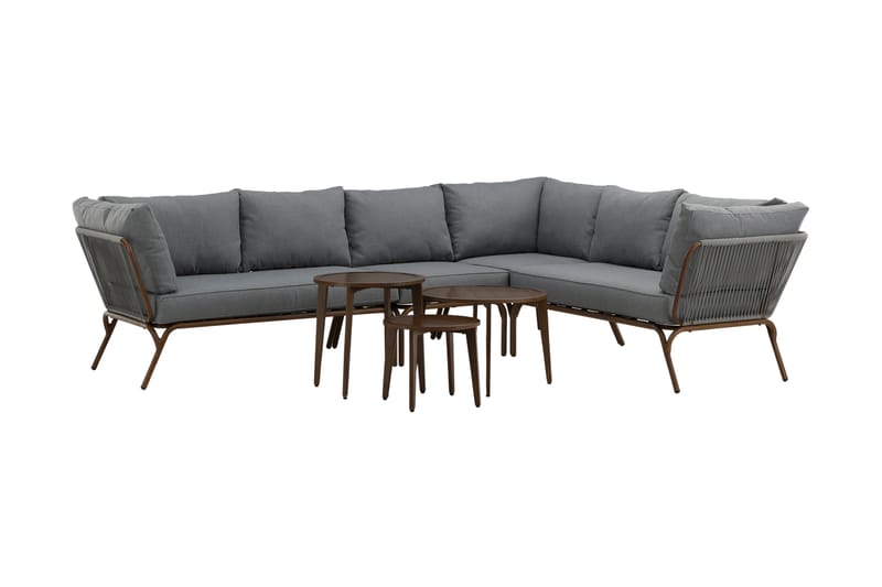Roxo Hörnsoffa Utomhus - Brun - Utemöbler - Loungemöbler - Loungegrupp & Loungeset