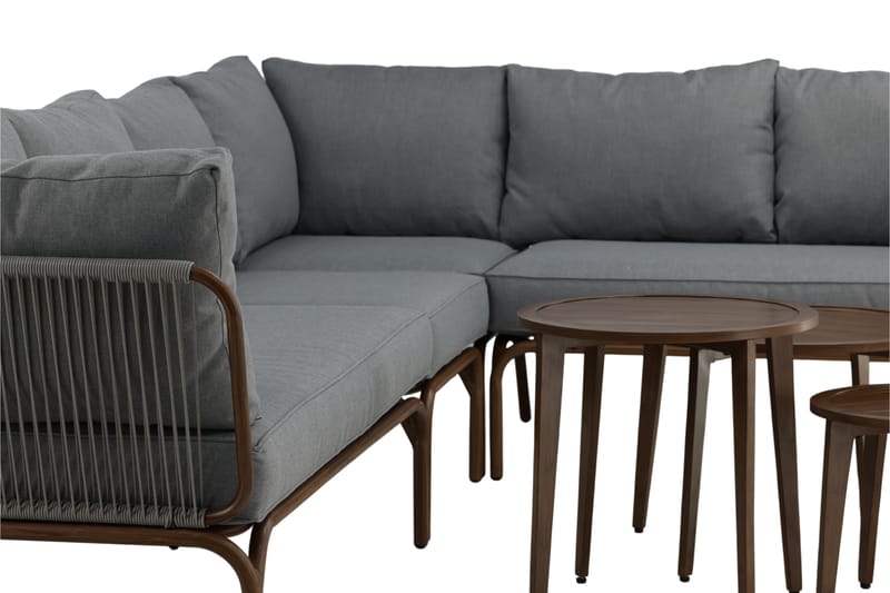 Roxo Hörnsoffa Utomhus - Brun - Utemöbler - Loungemöbler - Loungegrupp & Loungeset