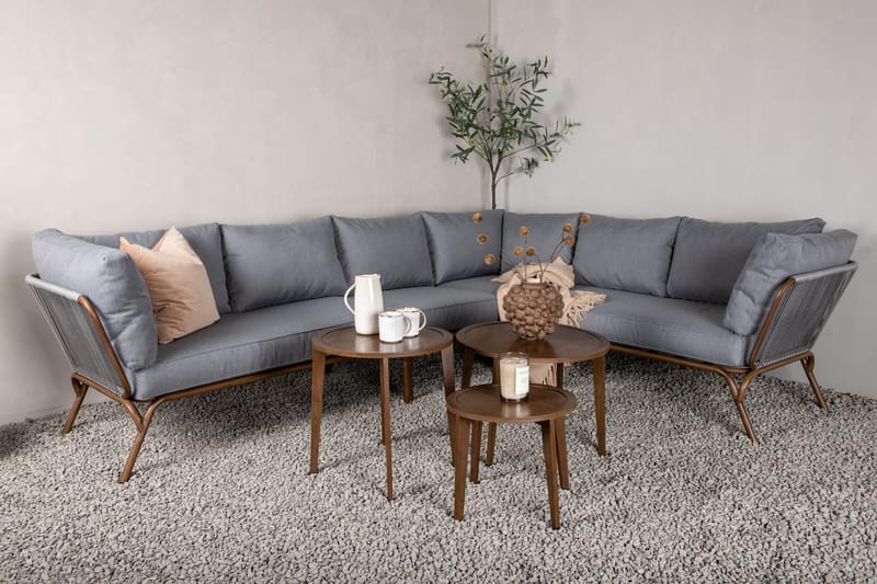Roxo Hörnsoffa Utomhus - Brun - Utemöbler - Loungemöbler - Loungegrupp & Loungeset