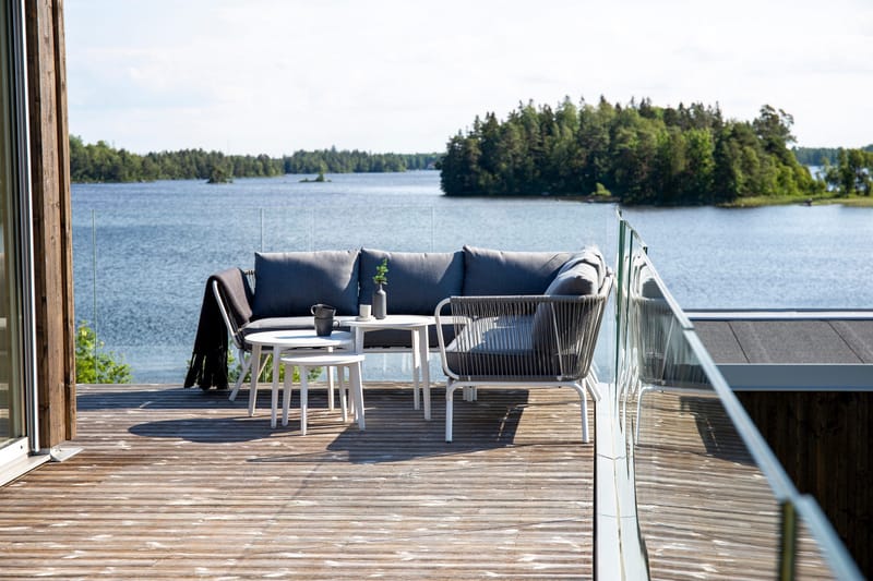 Roxo Hörnsoffa Vit - Venture Home - Utemöbler - Loungemöbler - Loungegrupp & Loungeset