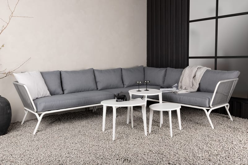 Roxo Hörnsoffa Vit - Venture Home - Utemöbler - Loungemöbler - Loungegrupp & Loungeset