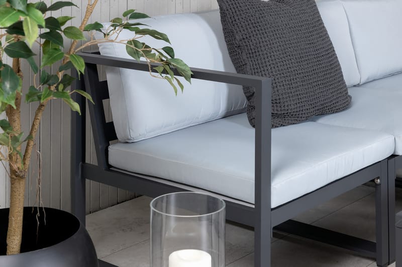 Salvador Loungegrupp Utomhus - Grå/Svart - Utemöbler - Loungemöbler - Loungegrupp & Loungeset