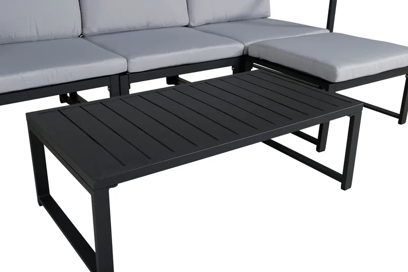 Salvador Loungegrupp Utomhus - Grå/Svart - Utemöbler - Loungemöbler - Loungegrupp & Loungeset