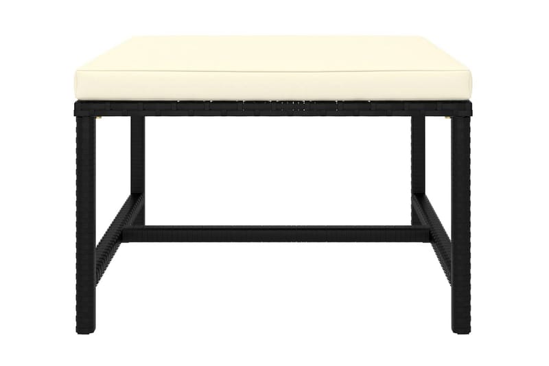 Soffgrupp Utomhus för trädgård med dynor 4 delar svart konstrotting - Svart - Utemöbler - Loungemöbler - Loungegrupp & Loungeset