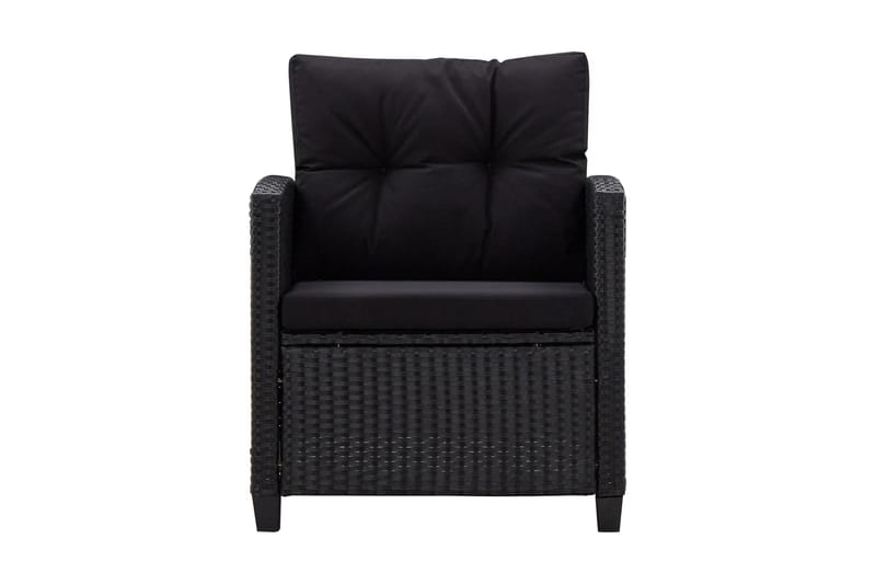 Soffgrupp Utomhus för trädgård med dynor 6 delar konstrotting svart - Svart - Utemöbler - Loungemöbler - Loungegrupp & Loungeset
