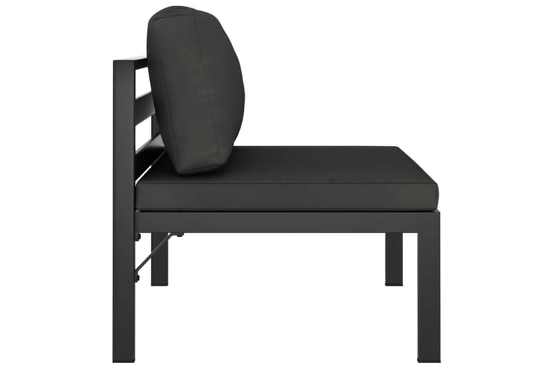 Soffgrupp Utomhus för trädgården 3 delar med dynor aluminium antraci - Antracit - Utemöbler - Loungemöbler - Loungegrupp & Loungeset