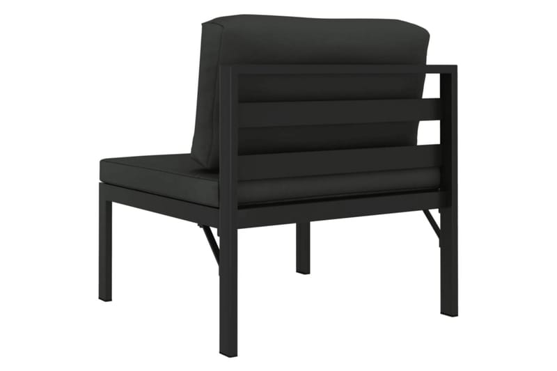 Soffgrupp Utomhus för trädgården 3 delar med dynor aluminium antraci - Antracit - Utemöbler - Loungemöbler - Loungegrupp & Loungeset