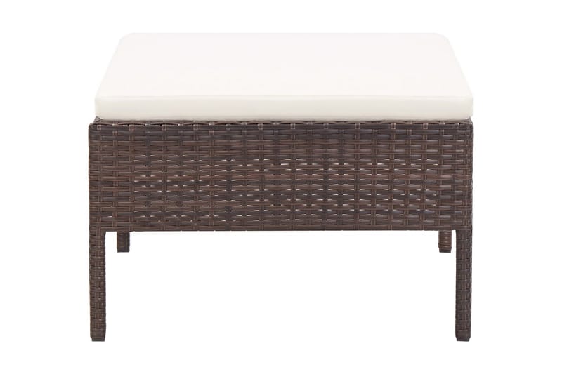 Soffgrupp Utomhus för trädgården med dynor 5 delar konstrotting brun - Brun - Utemöbler - Loungemöbler - Loungegrupp & Loungeset