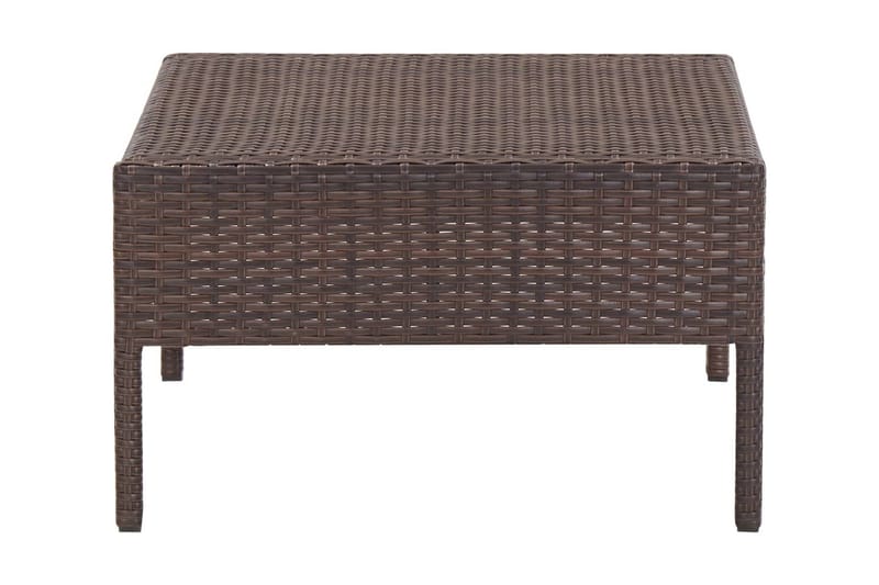 Soffgrupp Utomhus för trädgården med dynor 5 delar konstrotting brun - Brun - Utemöbler - Loungemöbler - Loungegrupp & Loungeset