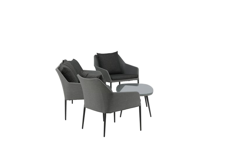Spoga Loungegrupp Utomhus 4-sits - Svart/Grå - Utemöbler - Loungemöbler - Loungegrupp & Loungeset