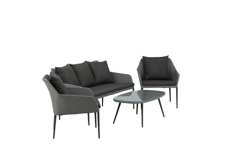 Spoga Loungegrupp Utomhus 4-sits - Svart/Grå - Utemöbler - Loungemöbler - Loungegrupp & Loungeset