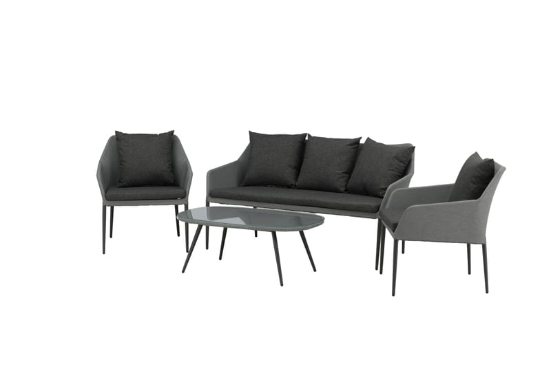 Spoga Loungegrupp Utomhus 4-sits - Svart/Grå - Utemöbler - Loungemöbler - Loungegrupp & Loungeset