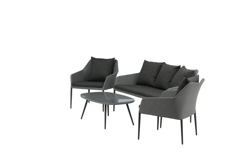 Spoga Loungegrupp Utomhus 4-sits - Svart/Grå - Utemöbler - Loungemöbler - Loungegrupp & Loungeset