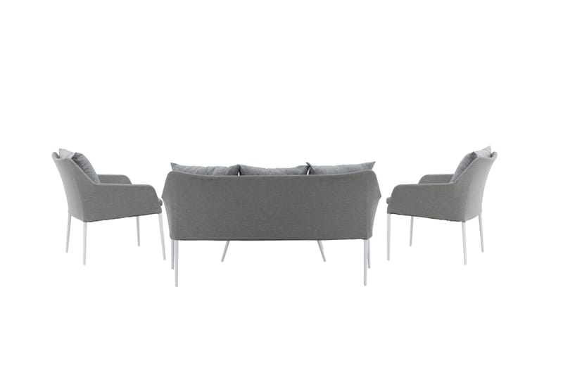 Spoga Loungegrupp Utomhus 4-sits - Vit/Grå - Utemöbler - Loungemöbler - Loungegrupp & Loungeset