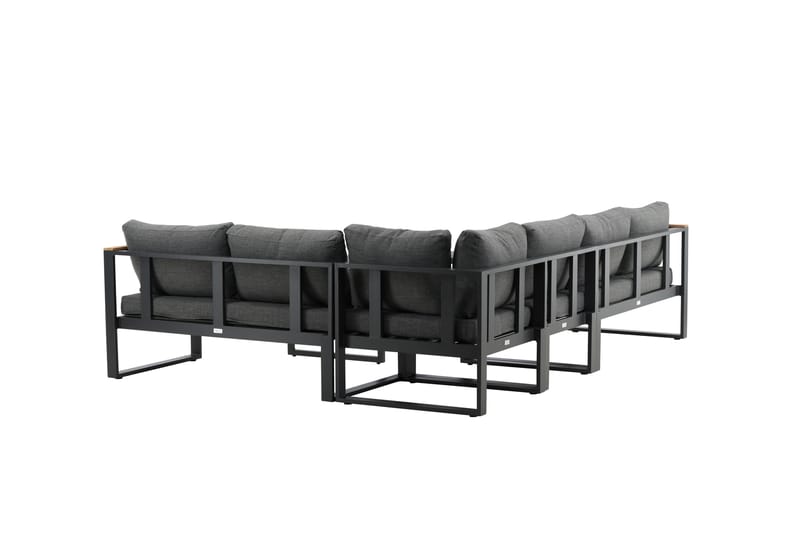 Texas Hörnsoffa Utomhus - Svart/Brun - Utemöbler - Loungemöbler - Loungegrupp & Loungeset