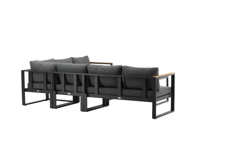 Texas Hörnsoffa Utomhus - Svart/Brun - Utemöbler - Loungemöbler - Loungegrupp & Loungeset