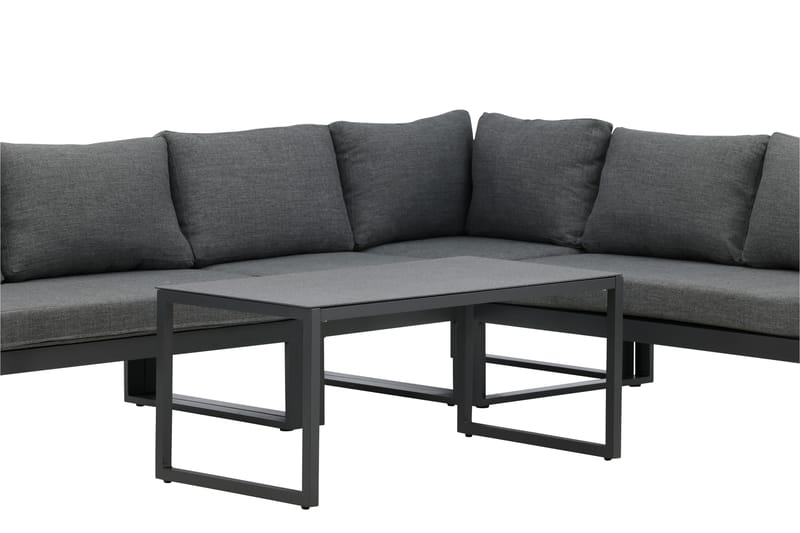 Texas Hörnsoffa Utomhus - Svart/Brun - Utemöbler - Loungemöbler - Loungegrupp & Loungeset
