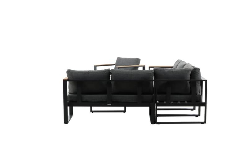 Texas Hörnsoffa Utomhus - Svart/Brun - Utemöbler - Loungemöbler - Loungegrupp & Loungeset