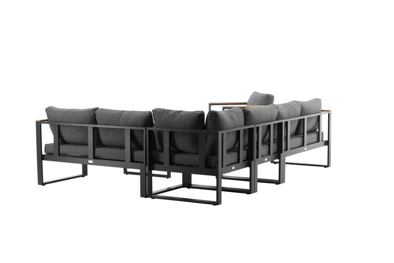 Texas Hörnsoffa Utomhus - Svart/Brun - Utemöbler - Loungemöbler - Loungegrupp & Loungeset