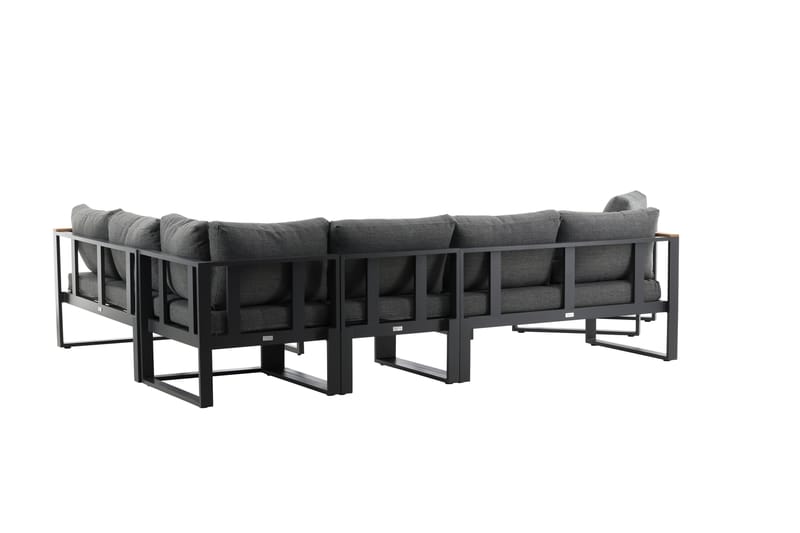 Texas Hörnsoffa Utomhus - Svart/Brun - Utemöbler - Loungemöbler - Loungegrupp & Loungeset