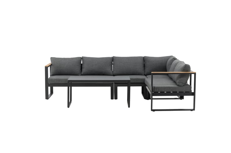 Texas Hörnsoffa Utomhus - Svart/Brun - Utemöbler - Loungemöbler - Loungegrupp & Loungeset