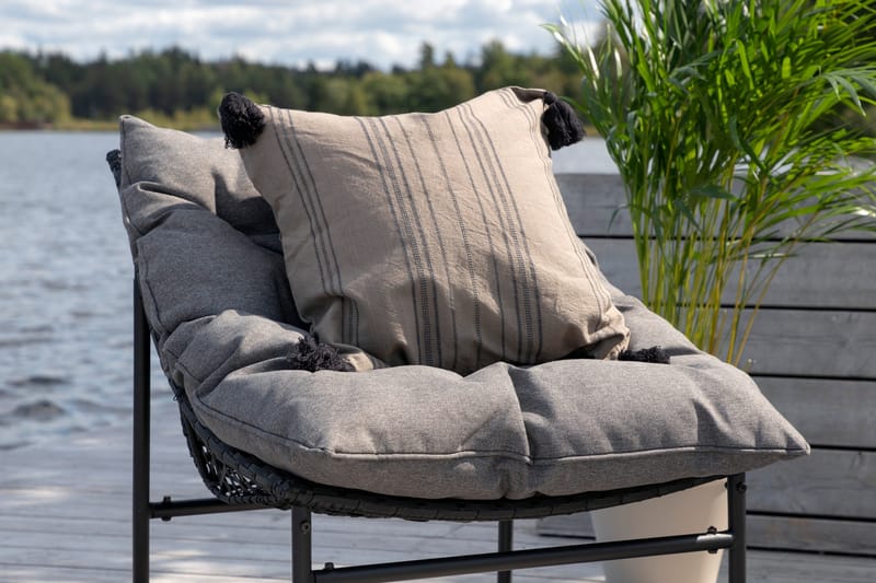 Tina Loungegrupp Utomhus 4-sits - Svart - Utemöbler - Loungemöbler - Loungegrupp & Loungeset