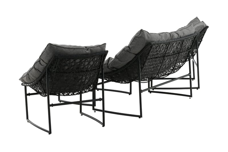 Tina Loungegrupp Utomhus 4-sits - Svart - Utemöbler - Loungemöbler - Loungegrupp & Loungeset