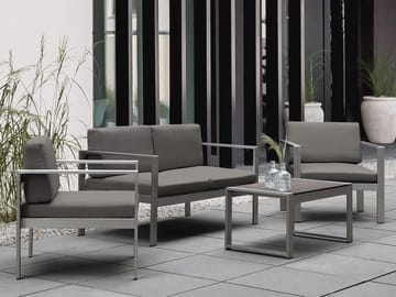 Tirrena Loungegrupp Utomhus 90 cm - Grå - Utemöbler - Loungemöbler - Loungegrupp & Loungeset