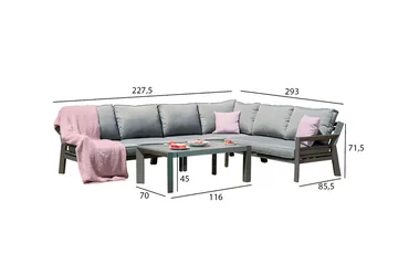 Tomson Trädgårdset Mörkgrå - Utemöbler - Loungemöbler - Loungegrupp & Loungeset