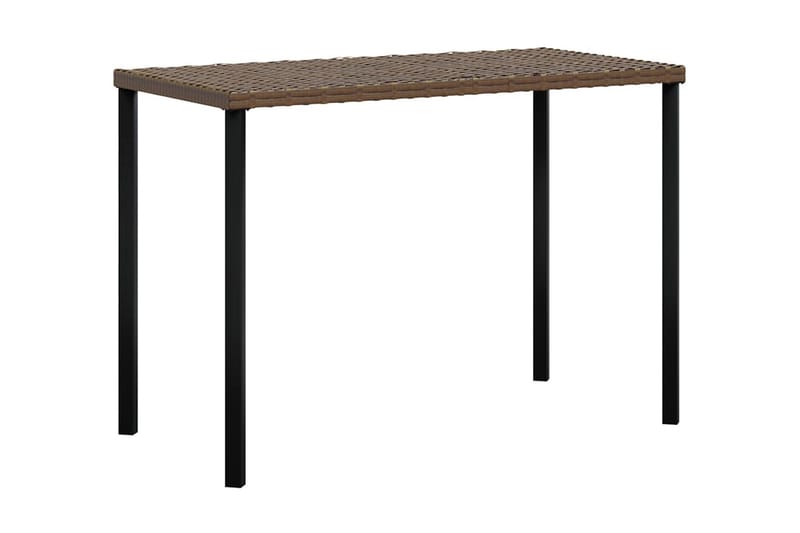 Trädgårdsgrupp L-formad med dynor 5 delar konstrotting brun - Brun - Utemöbler - Loungemöbler - Loungegrupp & Loungeset