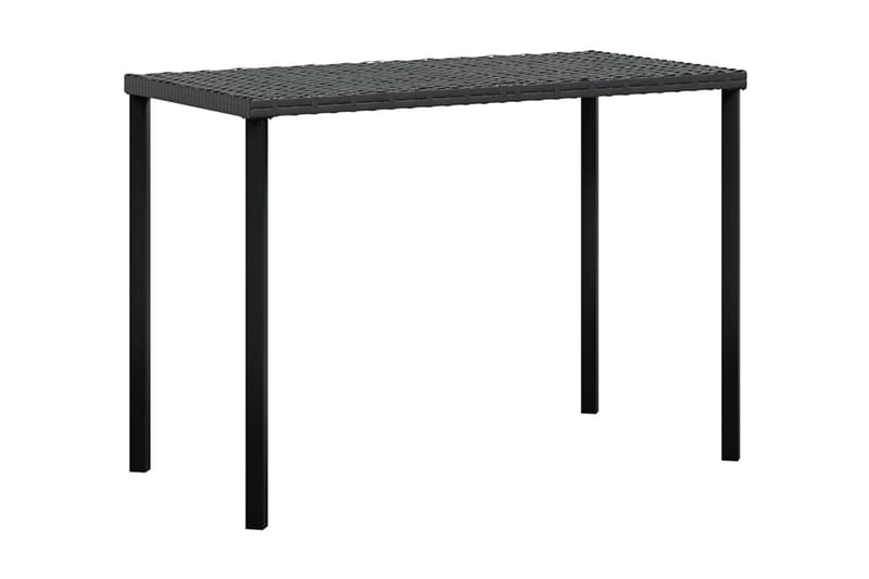 Trädgårdsgrupp L-formad med dynor 5 delar konstrotting svart - Svart - Utemöbler - Loungemöbler - Loungegrupp & Loungeset