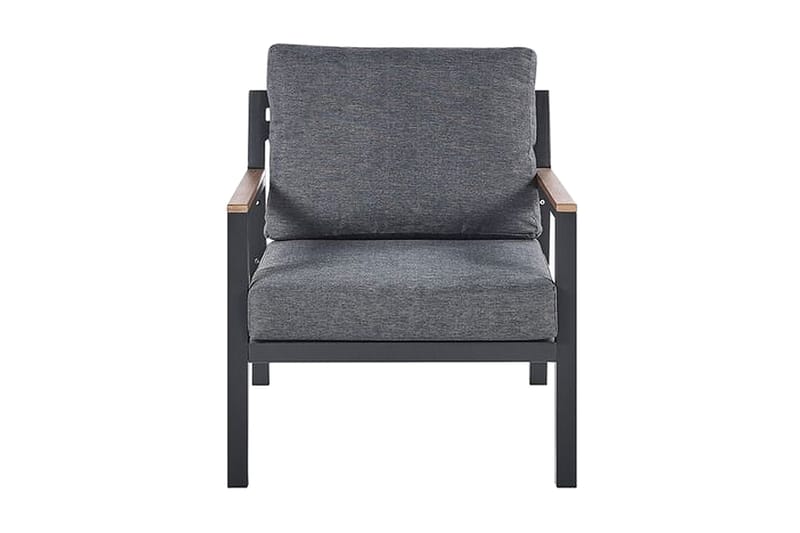 Trädgårdsmöbelset 4-sits mörkgrå DELIA - Svart - Utemöbler - Loungemöbler - Loungegrupp & Loungeset