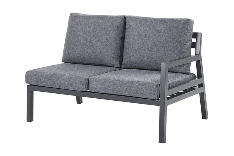 Trädgårdsmöbelset 5-sits mörkgrå VIZZINI - Svart - Utemöbler - Loungemöbler - Loungegrupp & Loungeset