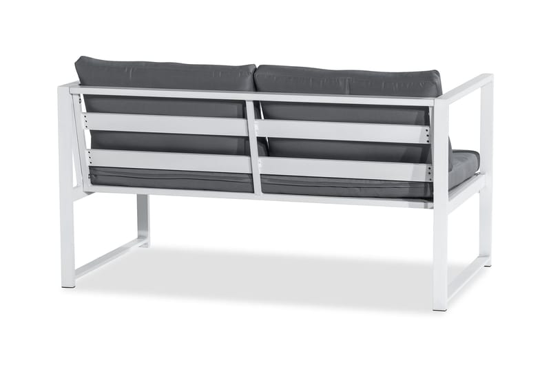 Tunis Soffgrupp - Vit / Gråa dynor - Utemöbler - Loungemöbler - Loungegrupp & Loungeset