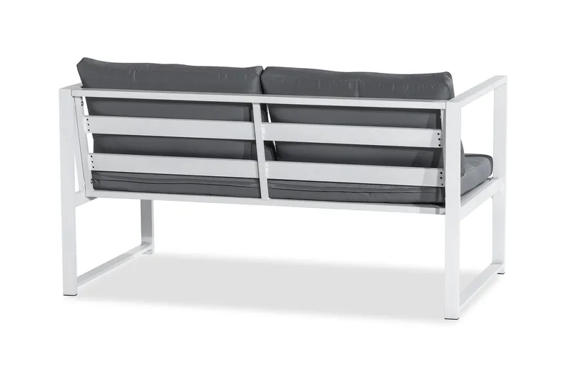 Tunis Soffgrupp - Vit / Gråa dynor - Utemöbler - Loungemöbler - Loungegrupp & Loungeset