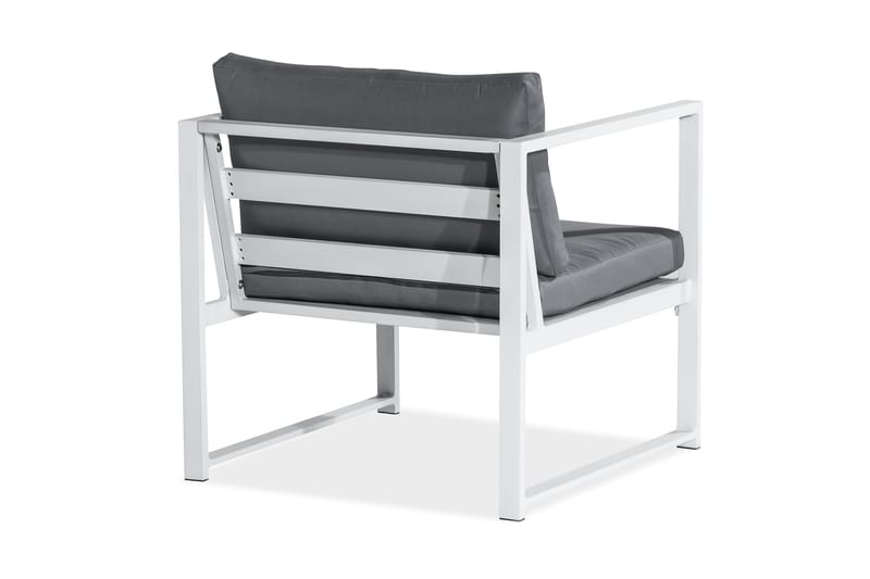 Tunis Soffgrupp - Vit / Gråa dynor - Utemöbler - Loungemöbler - Loungegrupp & Loungeset