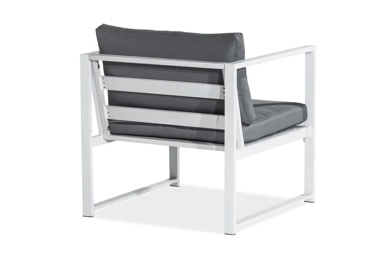 Tunis Soffgrupp - Vit / Gråa dynor - Utemöbler - Loungemöbler - Loungegrupp & Loungeset