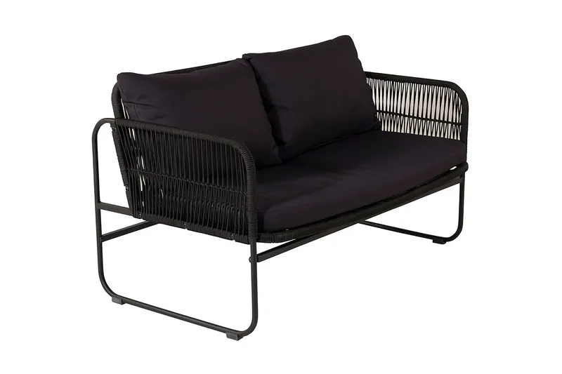 Utah Loungegrupp Utomhus 4-sits - Svart - Utemöbler - Loungemöbler - Loungegrupp & Loungeset